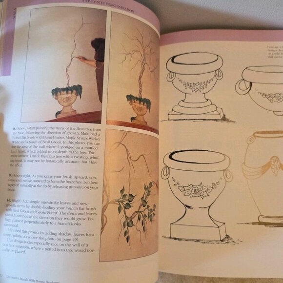 Decorative Murals with Donna Dewberry One Stroke Painting Paperback Book for DIY - Picture 9 of 14
